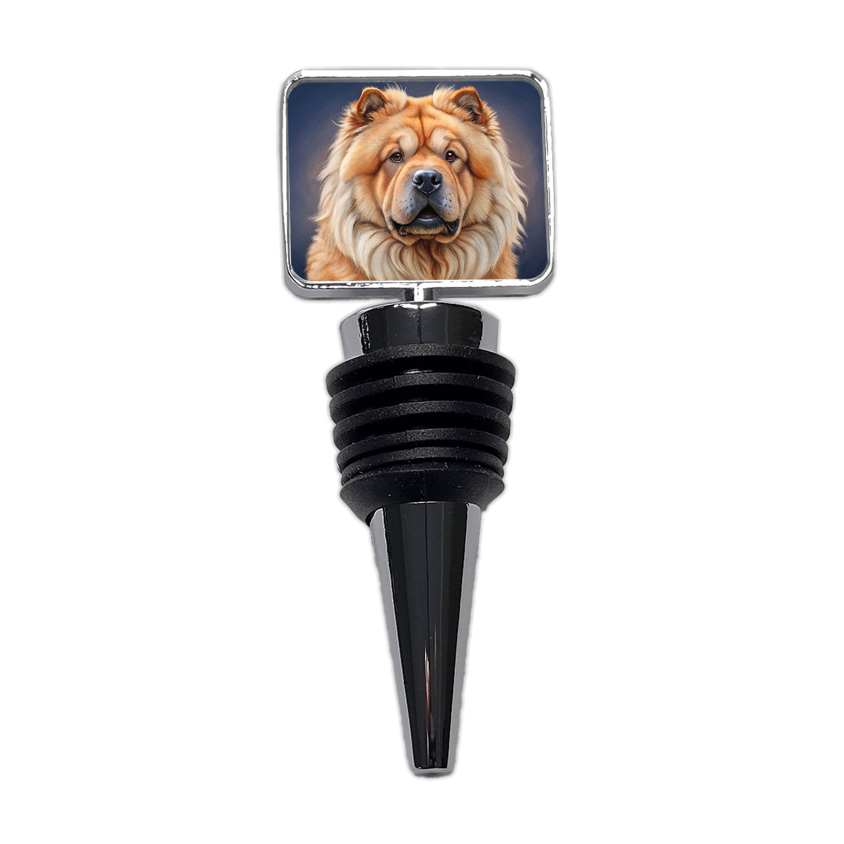 Chow Chow Dog Illustration Wine Bottle Stopper