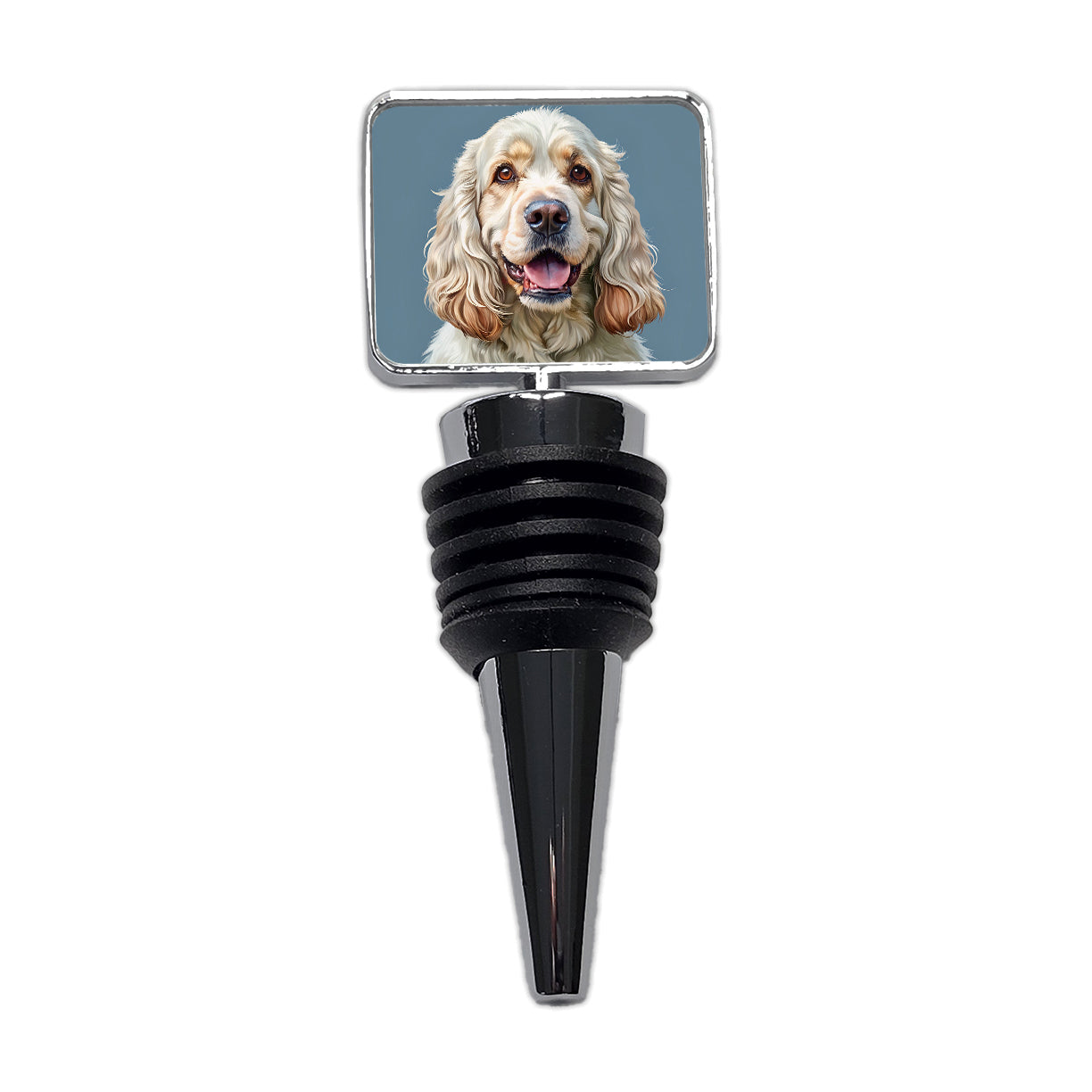 Clumber Spaniel Dog Illustration Wine Bottle Stopper