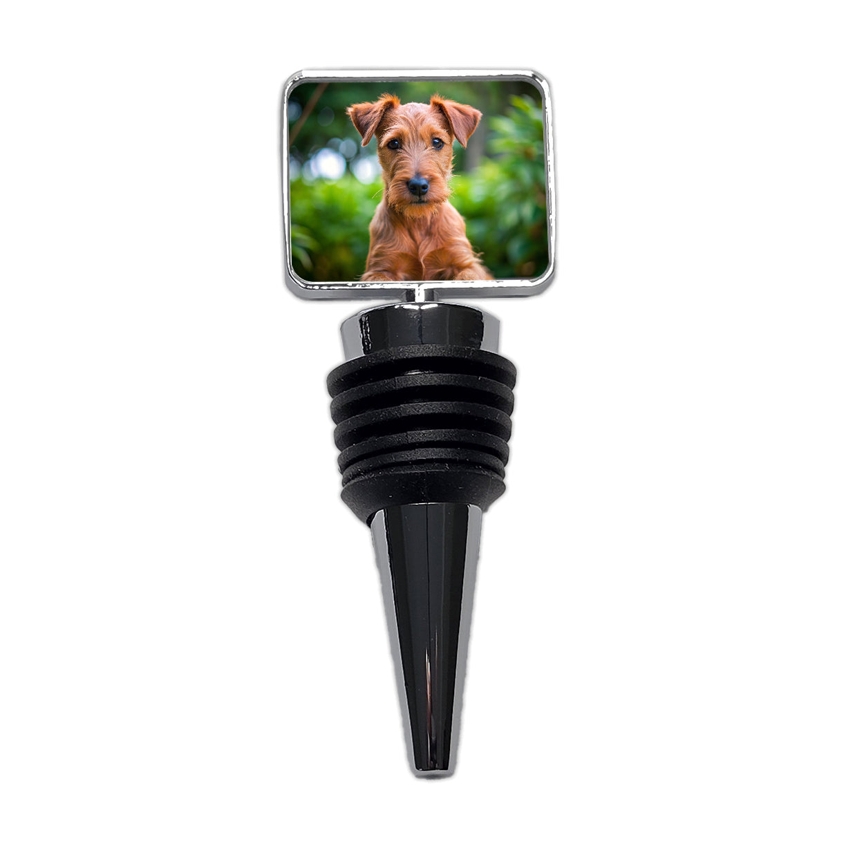 Irish Terrier Dog Puppy Photo Wine Bottle Stopper