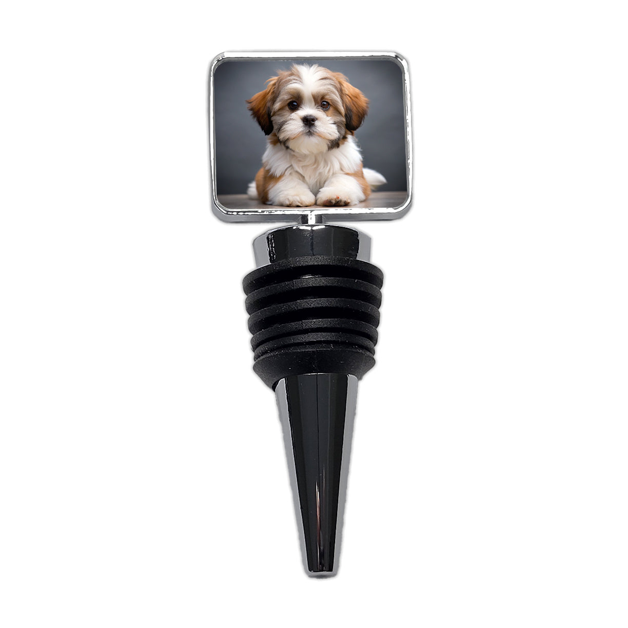 Lhasa Apso Dog Puppy Photo Wine Bottle Stopper