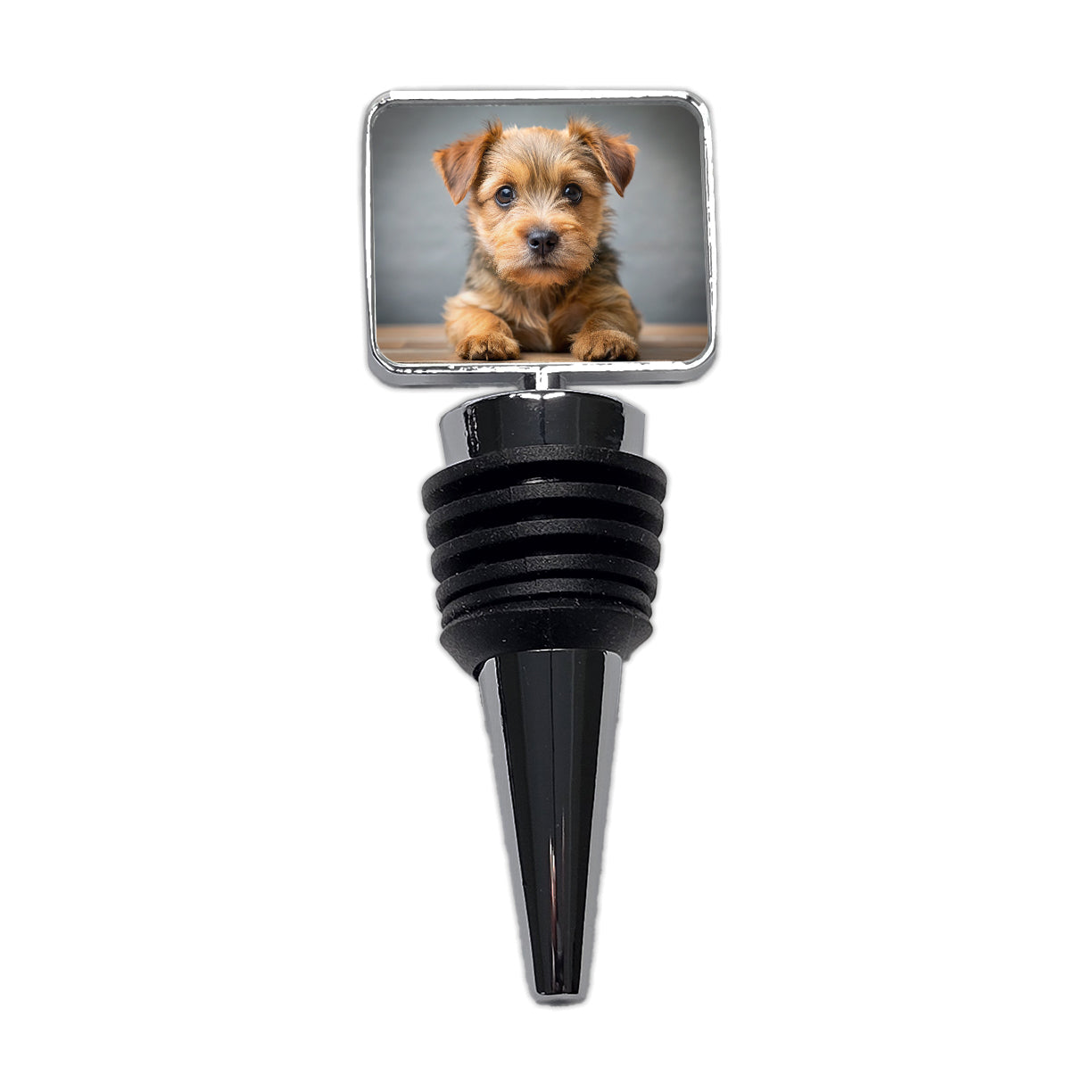 Norfolk Terrier Dog Puppy Photo Wine Bottle Stopper