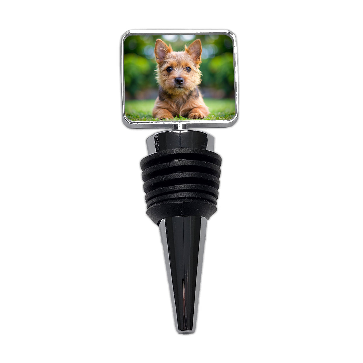 Norwich Terrier Dog Puppy Photo Wine Bottle Stopper