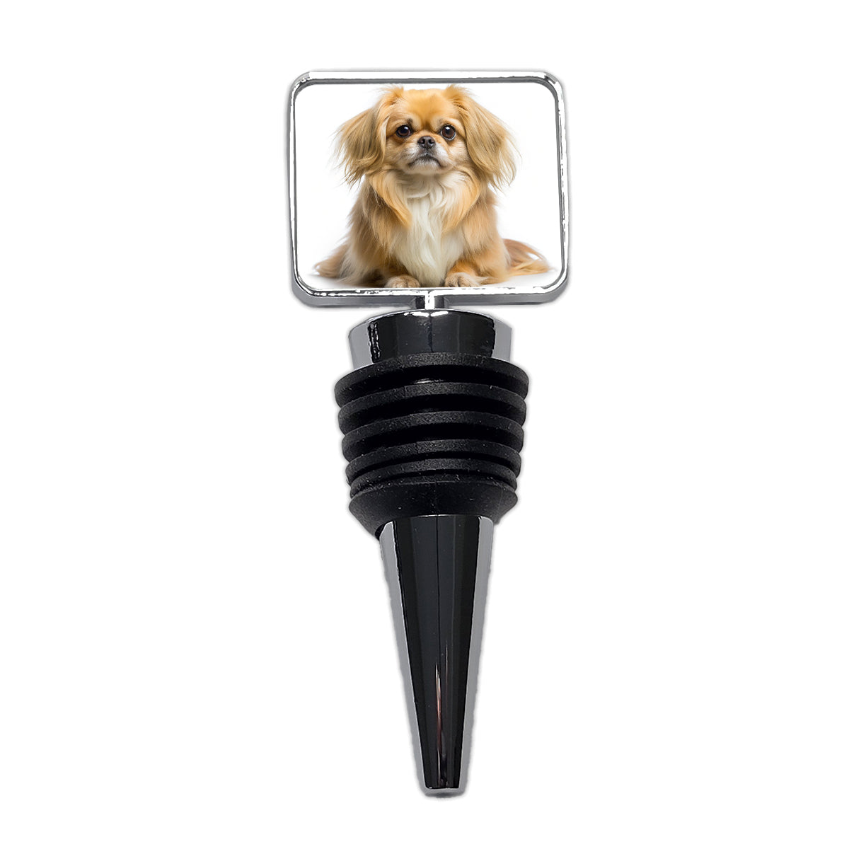 Pekapoo Dog Photo Wine Bottle Stopper