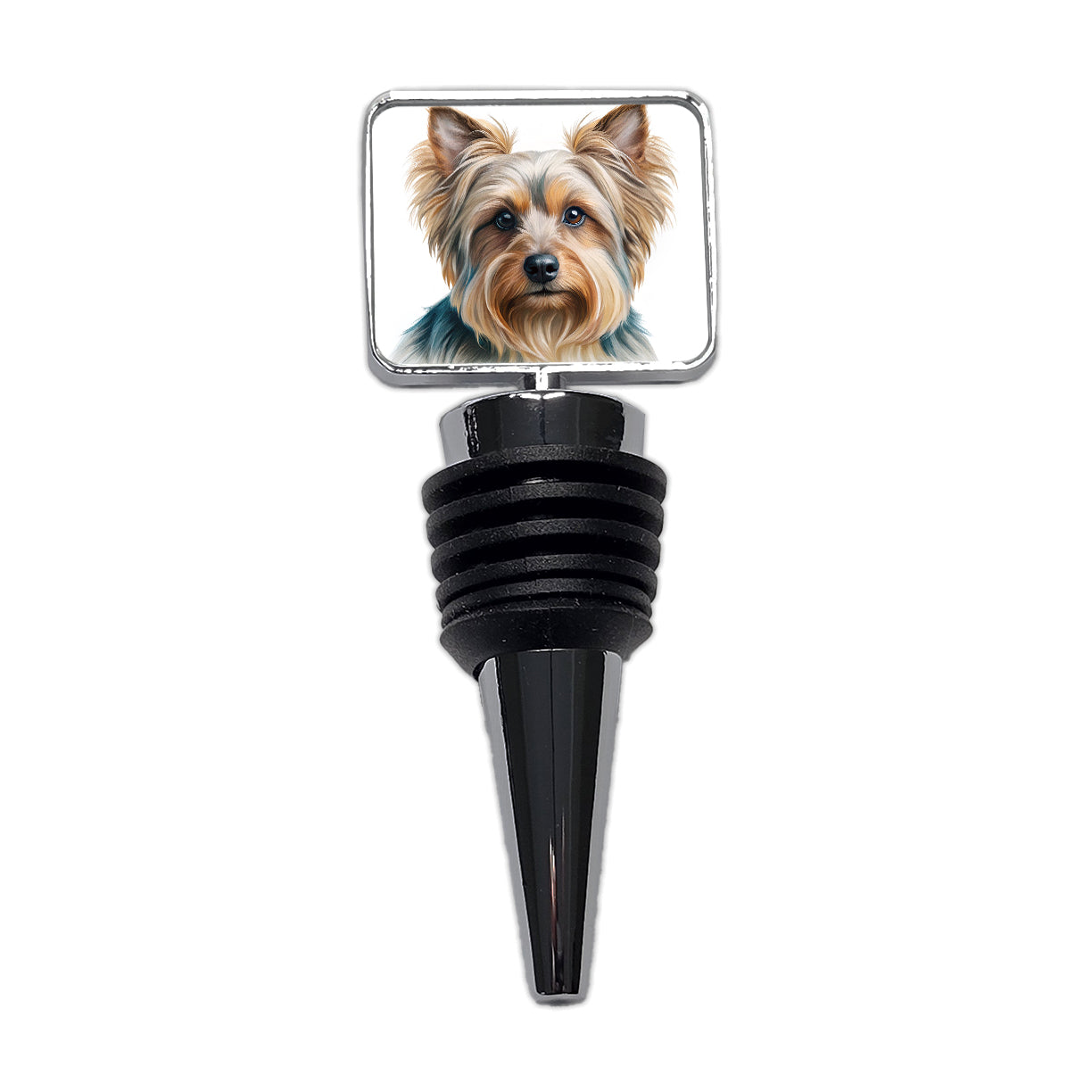 Silky Terrier Dog Illustration Wine Bottle Stopper