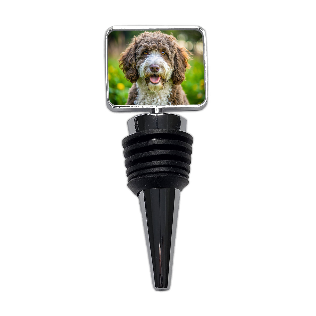 Spanish Water Dog Photo Wine Bottle Stopper