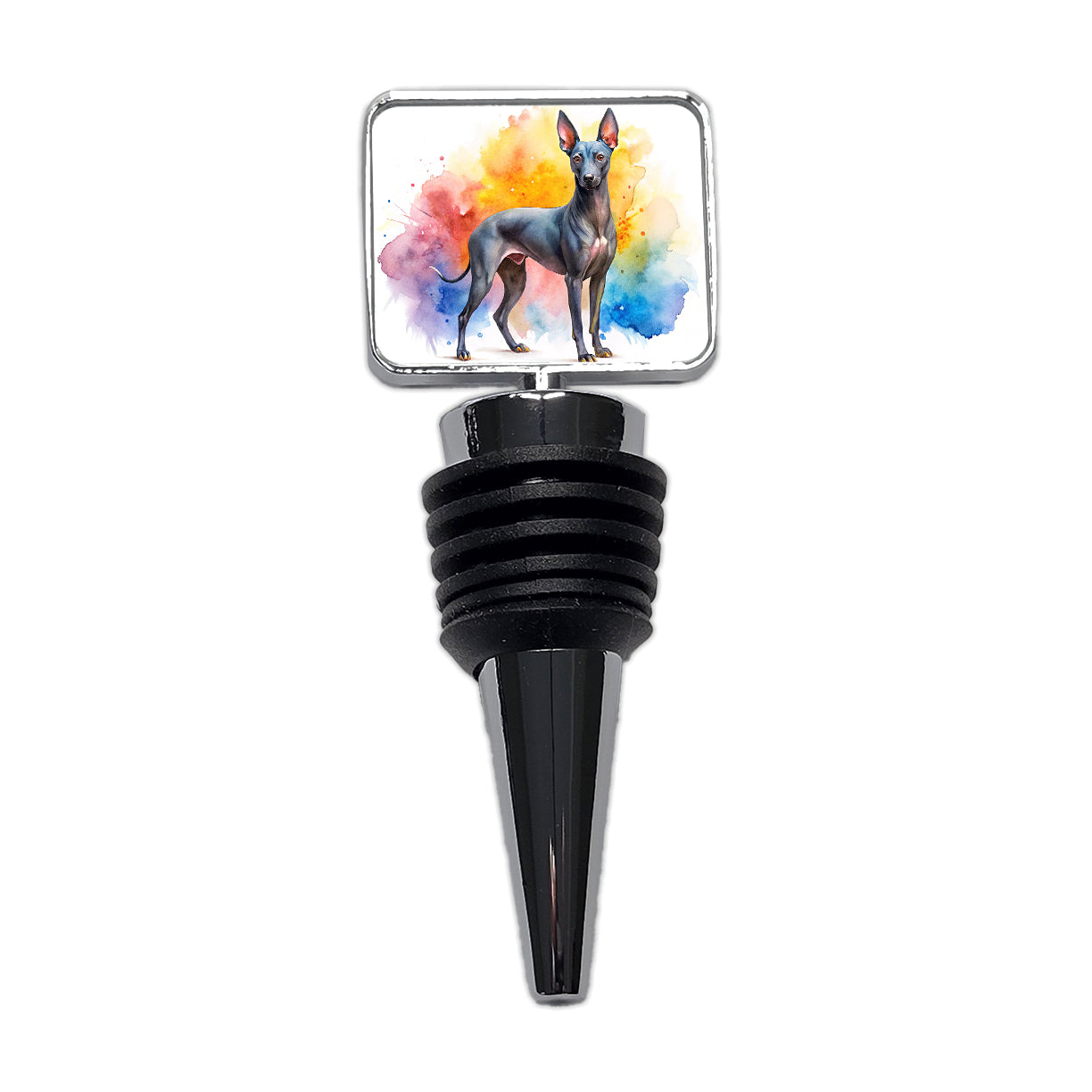 Xoloitzcuintli Xolo Mexican Hairless Dog Watercolor Style Wine Bottle Stopper