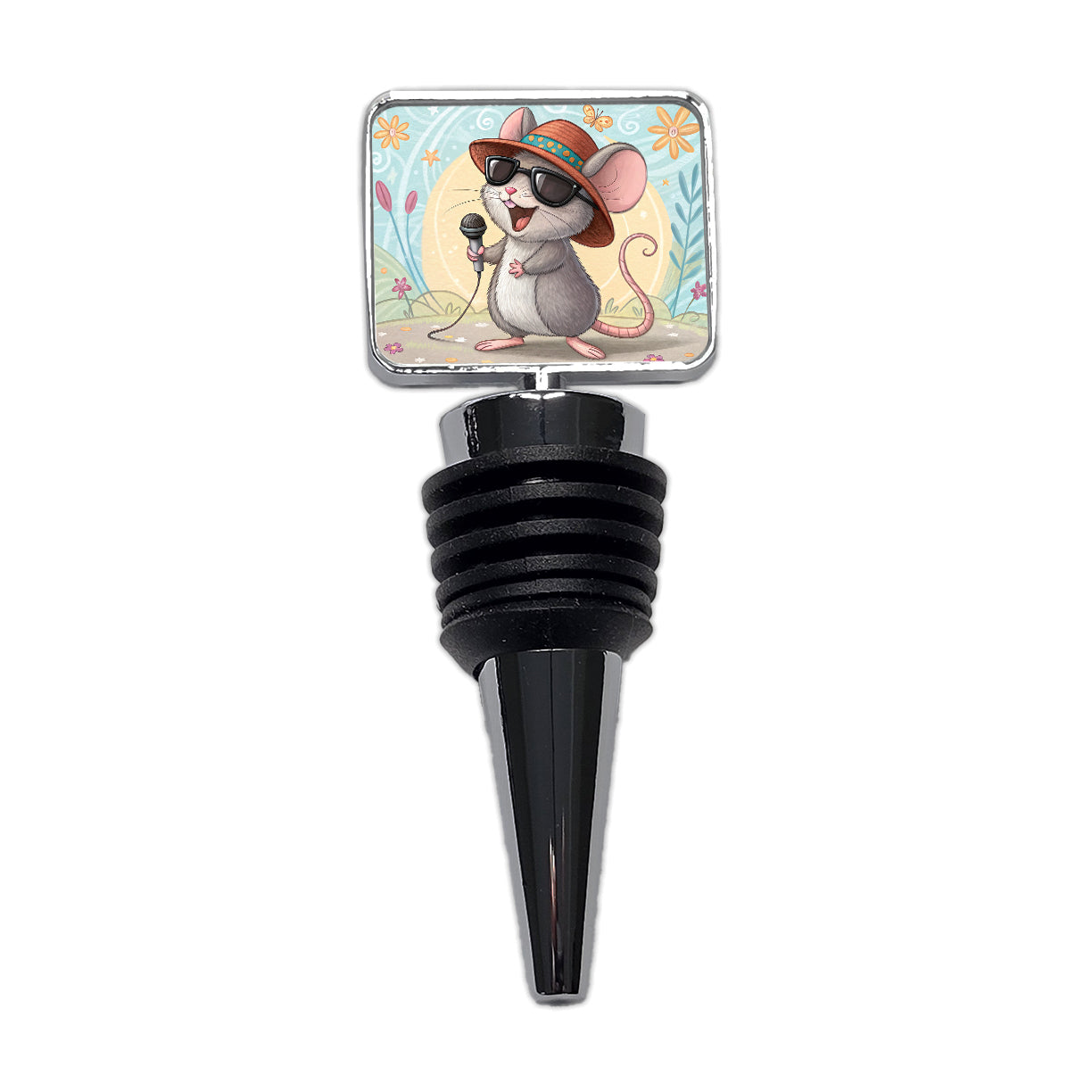 Funny Singing Cool Mouse Wine Bottle Stopper