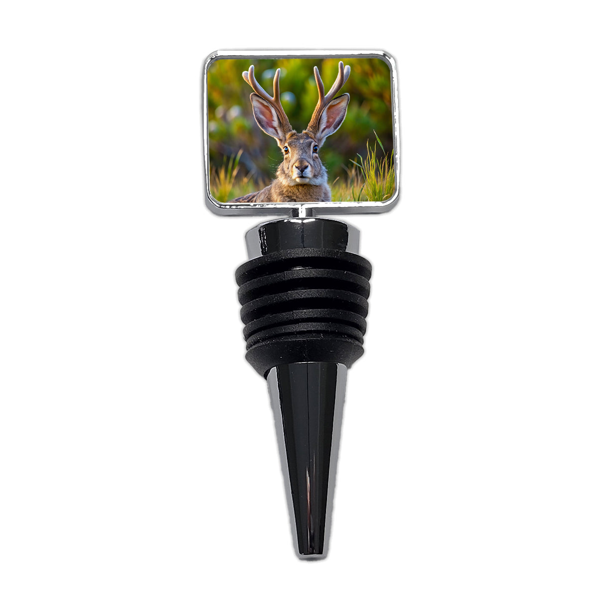 Jackalope In The Wild Wine Bottle Stopper