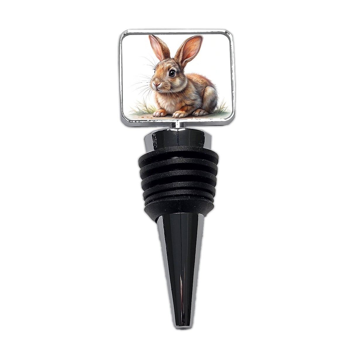 Rabbit Bunny Illustration Wine Bottle Stopper
