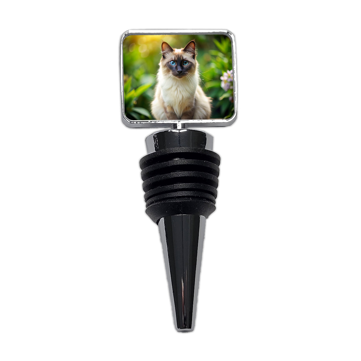 Balinese Cat Photo Wine Bottle Stopper