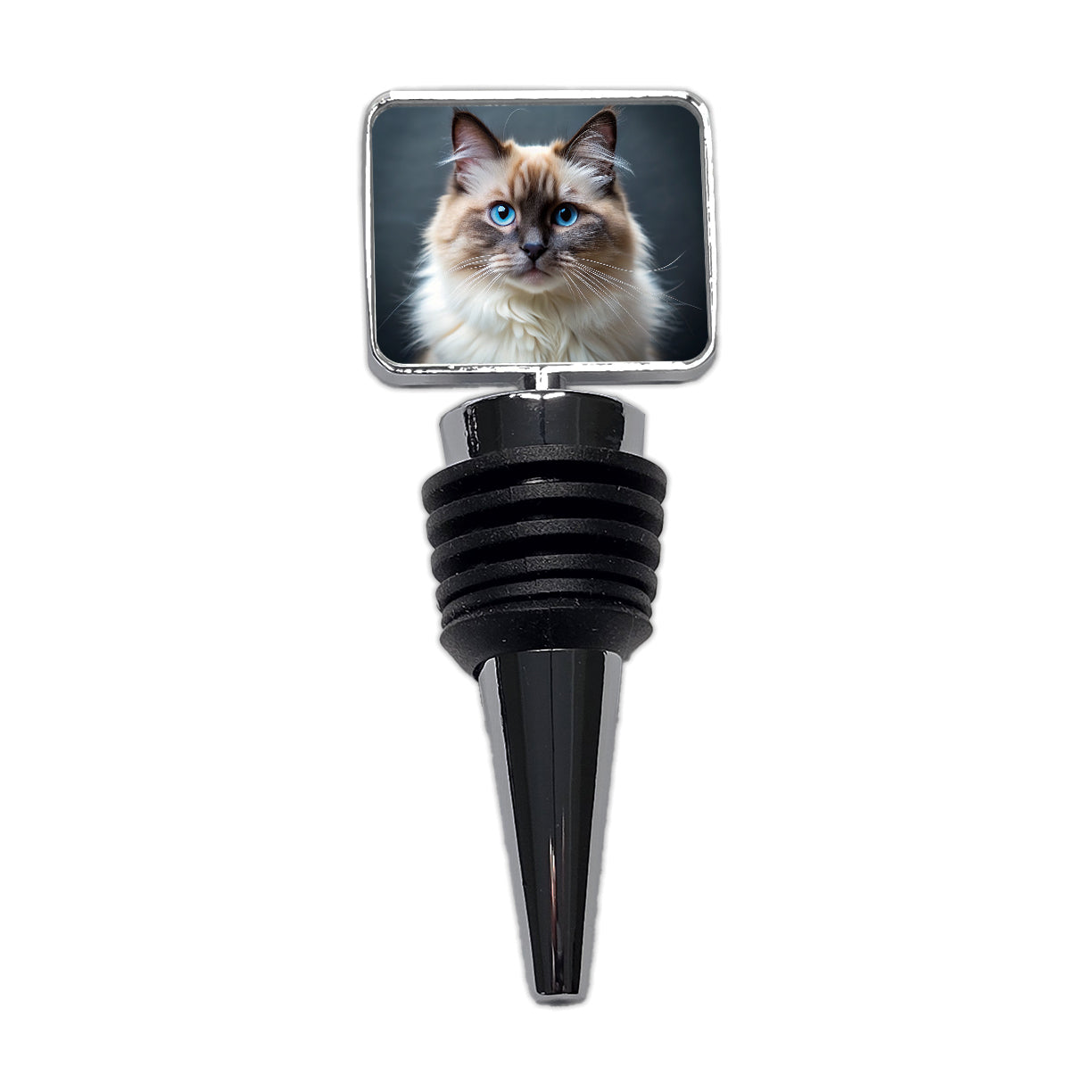 Birman Cat Photo Wine Bottle Stopper