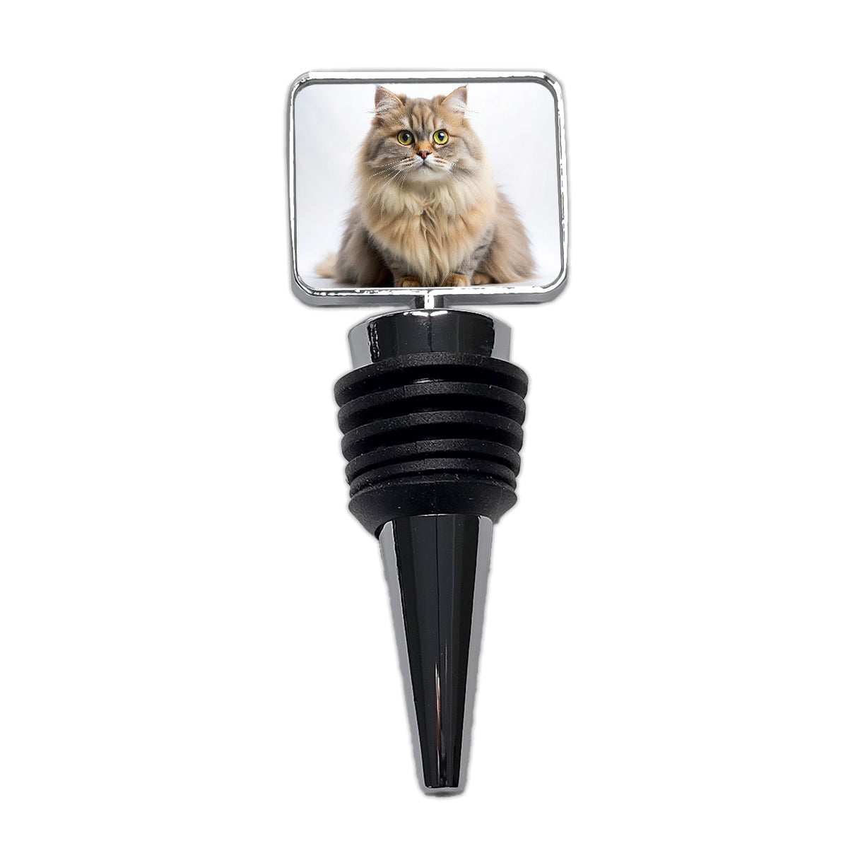 British Longhair Cat Photo Wine Bottle Stopper