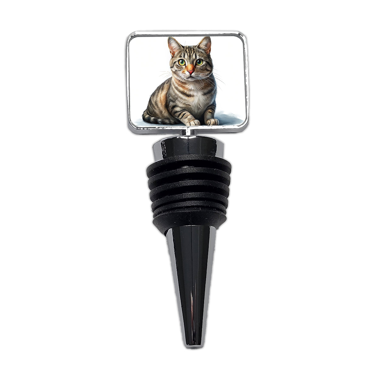 European Shorthair Cat Illustration Wine Bottle Stopper