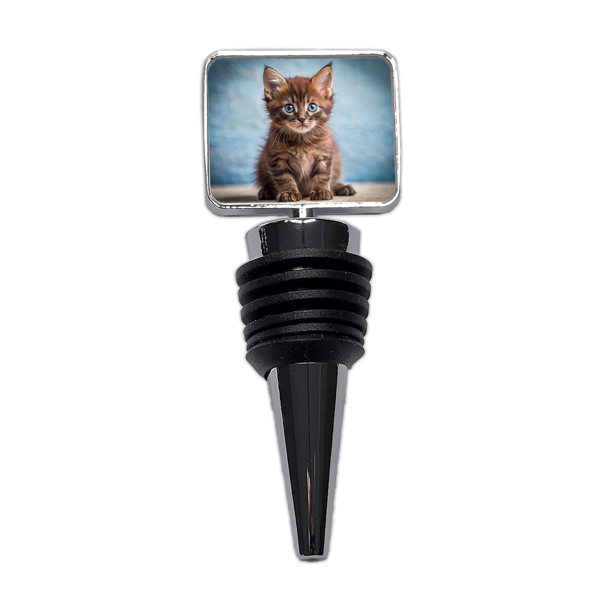 Havana Brown Cat Kitten Photo Wine Bottle Stopper