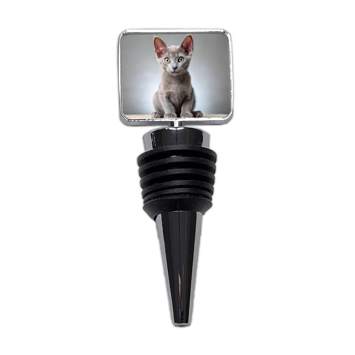 Korat Cat Kitten Photo Wine Bottle Stopper