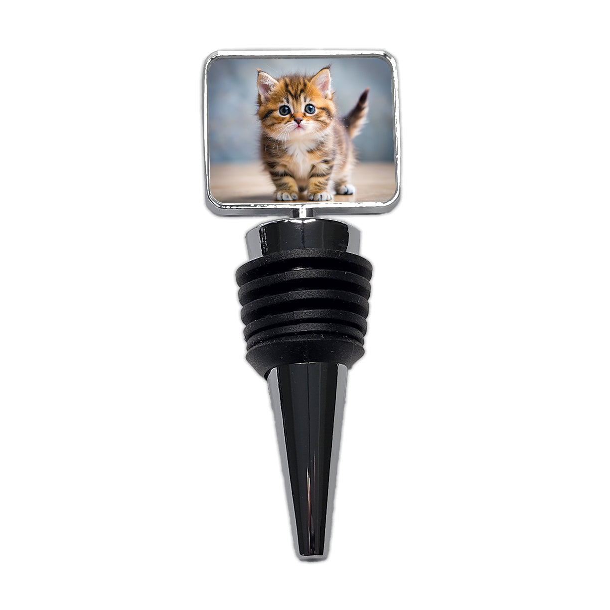 Munchkin Cat Kitten Photo Wine Bottle Stopper