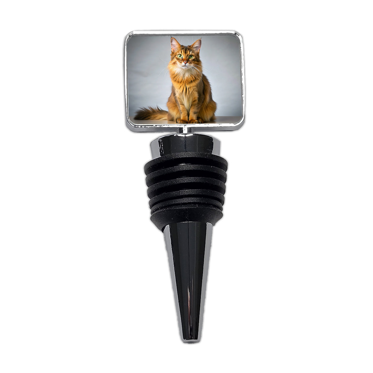 Somali Cat Photo Wine Bottle Stopper