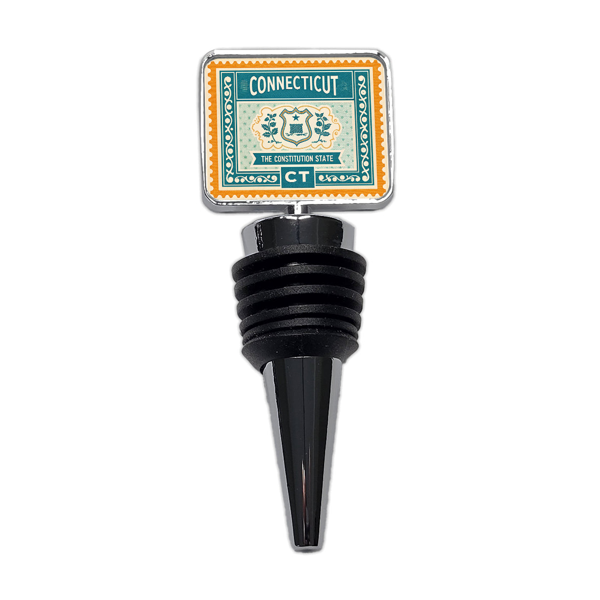 Connecticut CT The Constitution State Travel Vacation Stamp Wine Bottle Stopper