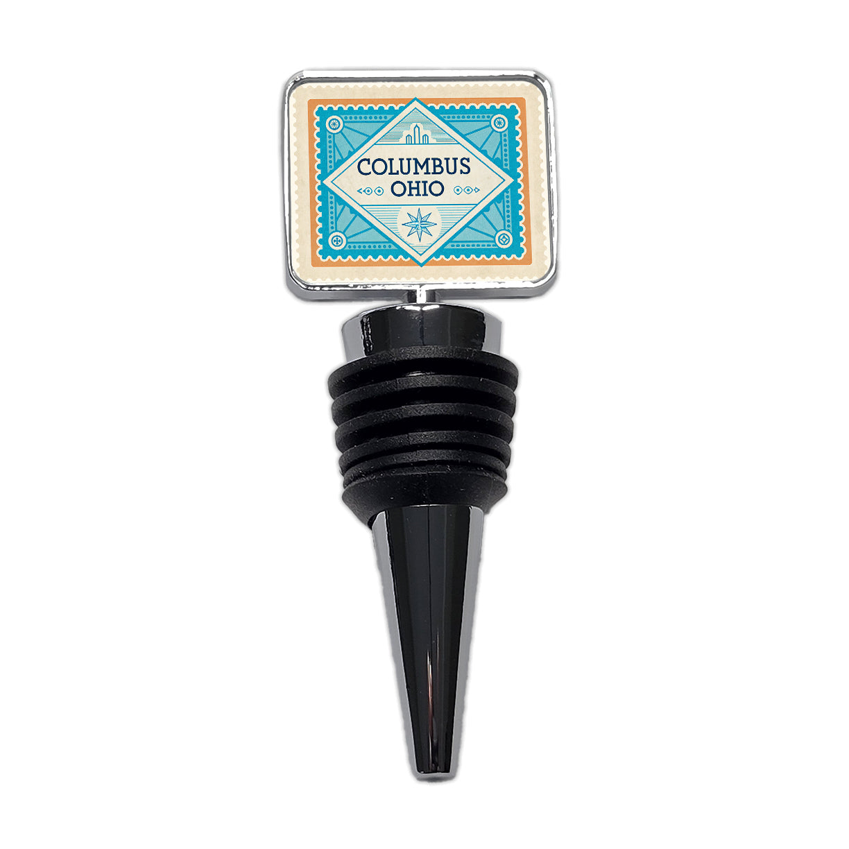 Columbus OH Ohio Travel Vacation Stamp Wine Bottle Stopper