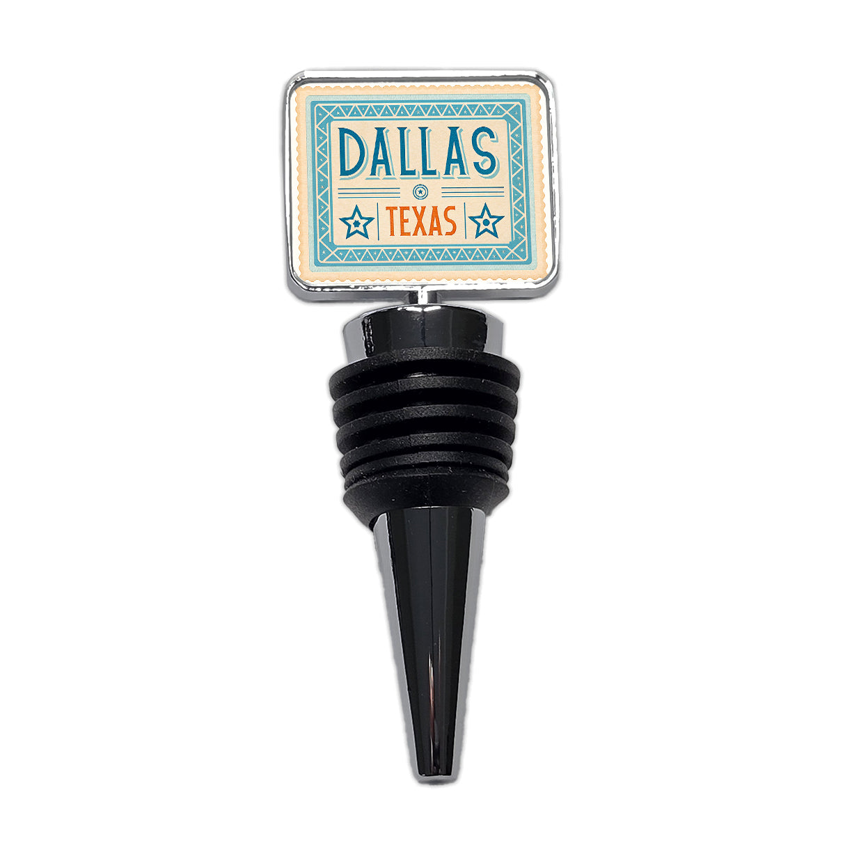 Dallas TX Texas Travel Vacation Stamp Wine Bottle Stopper