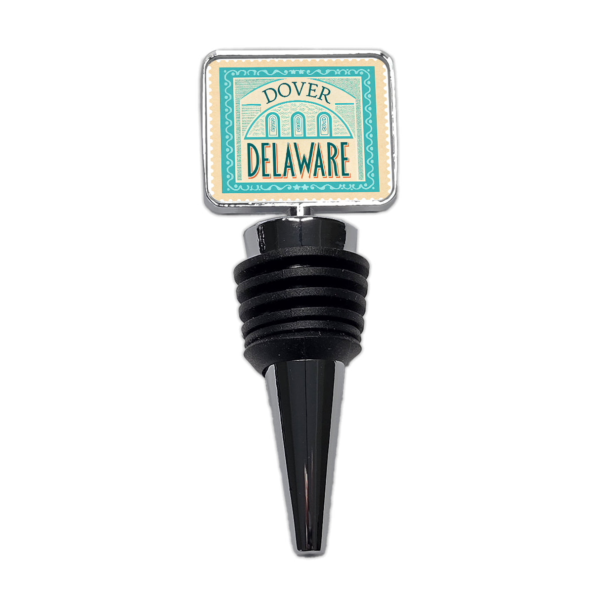 Dover DE Delaware Travel Vacation Stamp Wine Bottle Stopper