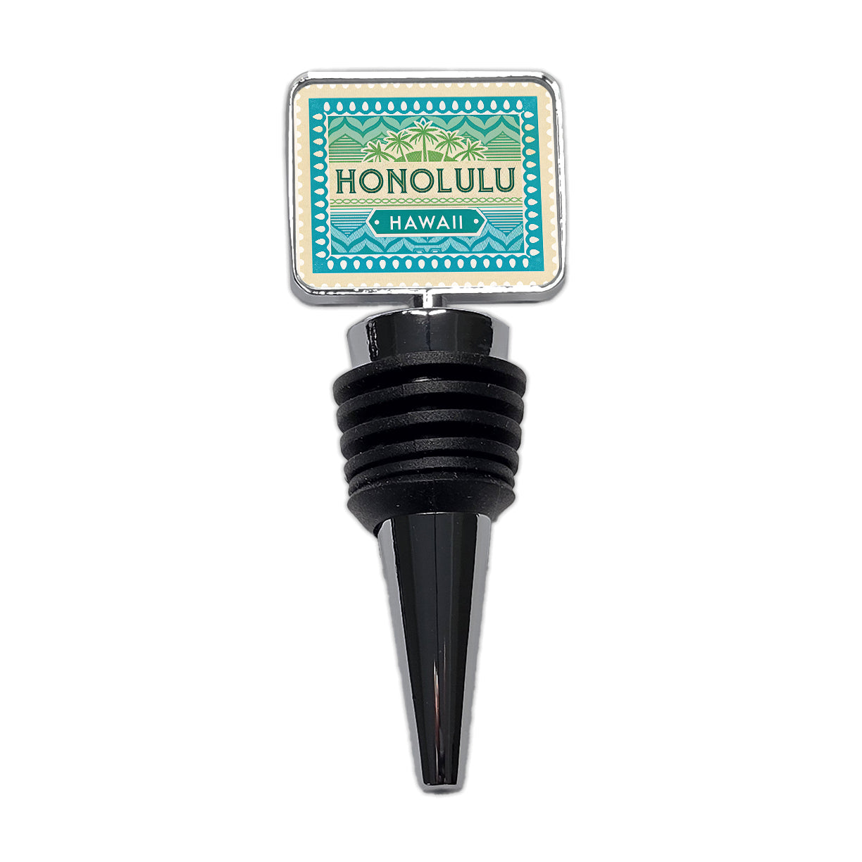 Honolulu HI Hawaii Travel Vacation Stamp Wine Bottle Stopper