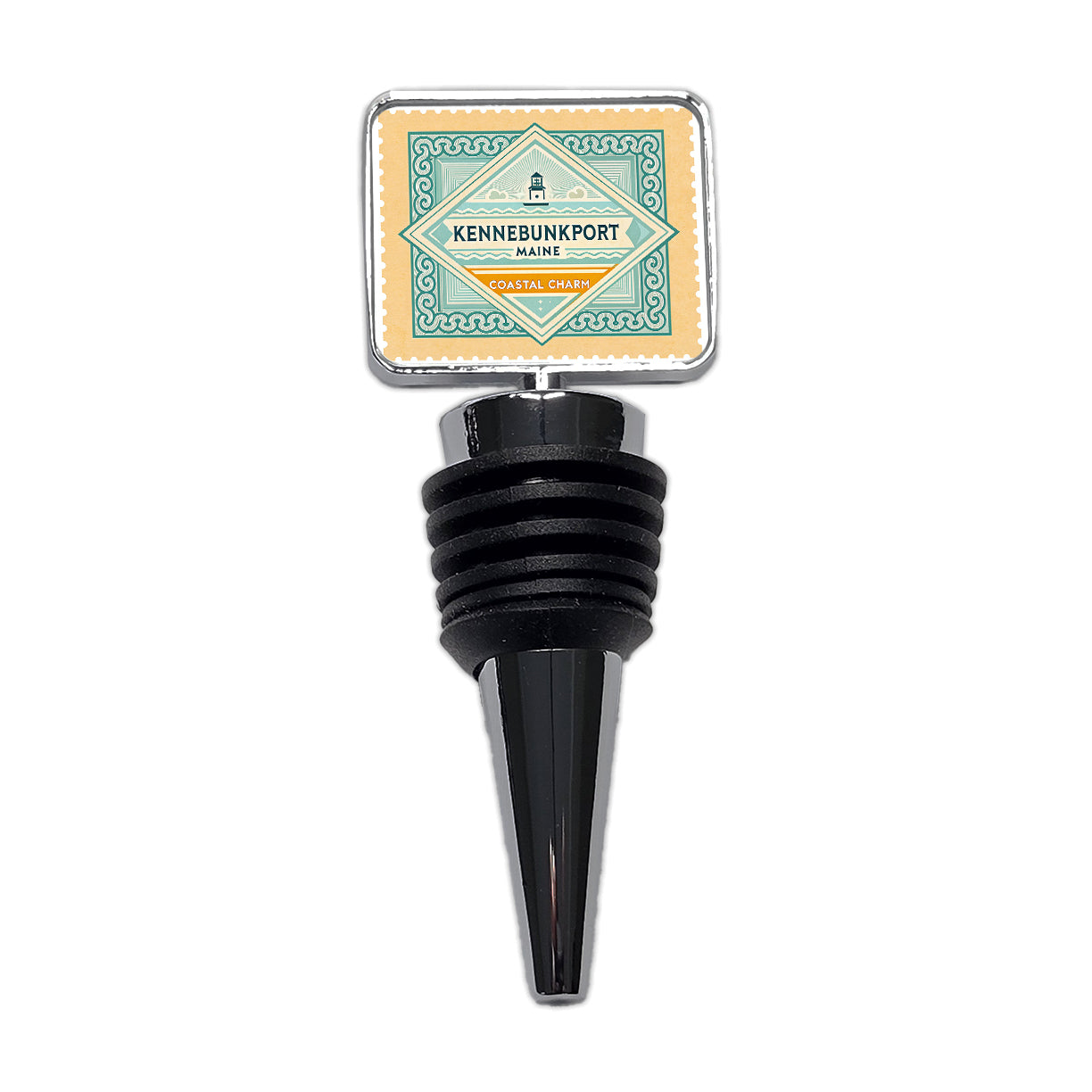 Kennebunkport ME Maine Travel Vacation Stamp Wine Bottle Stopper