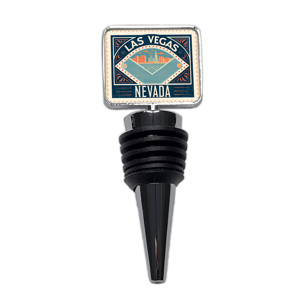Las Vegas NV Nevada Travel Vacation Stamp Wine Bottle Stopper
