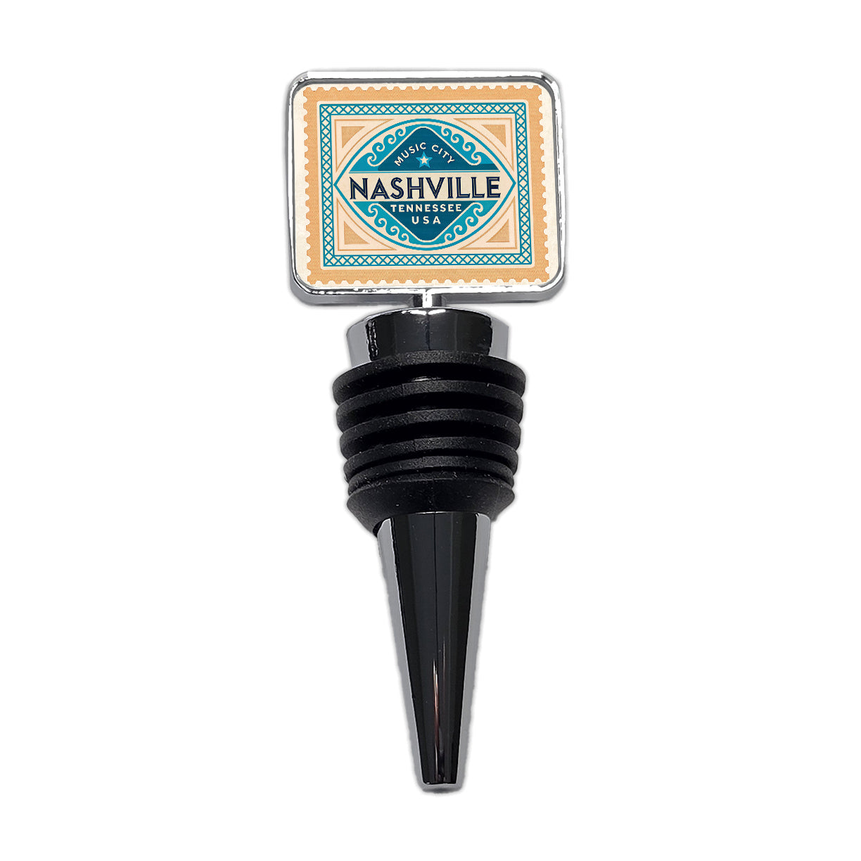 Nashville TN Tennessee Travel Vacation Stamp Wine Bottle Stopper