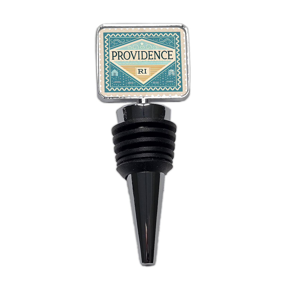 Providence RI Rhode Island Travel Vacation Stamp Wine Bottle Stopper