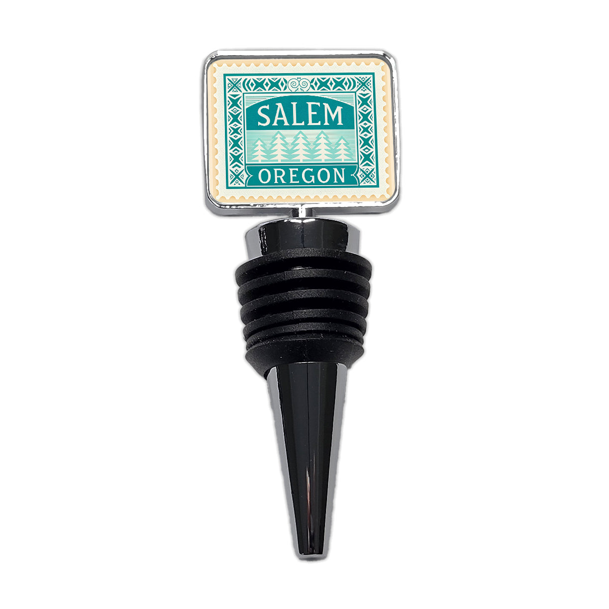 Salem OR Oregon Travel Vacation Stamp Wine Bottle Stopper