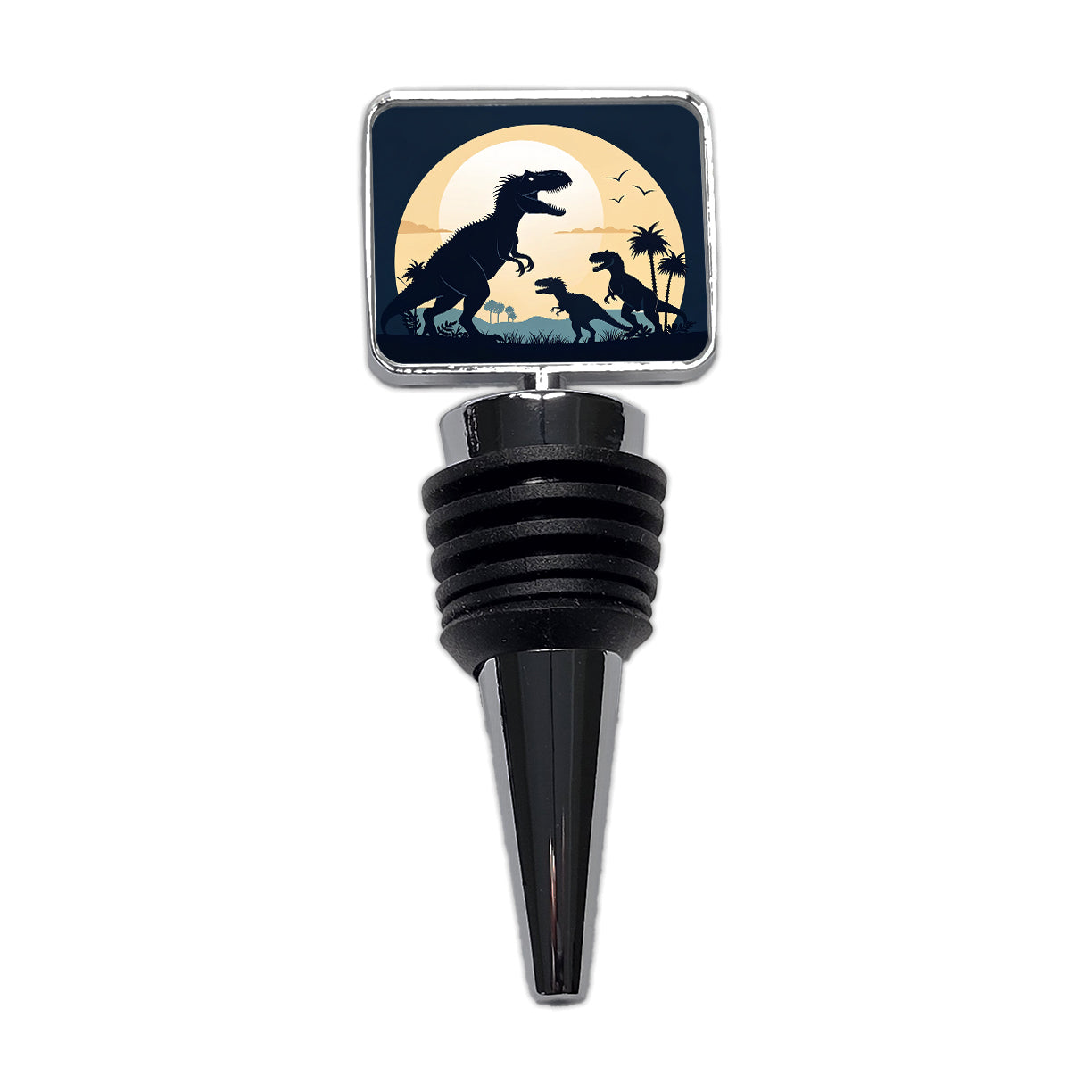 Allosaurus Silhouettes Dinosaurs Wine Bottle Stopper