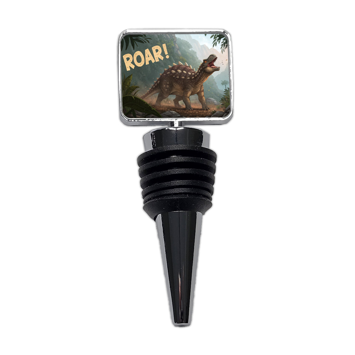 Ankylosaurus Roar Dinosaur Wine Bottle Stopper