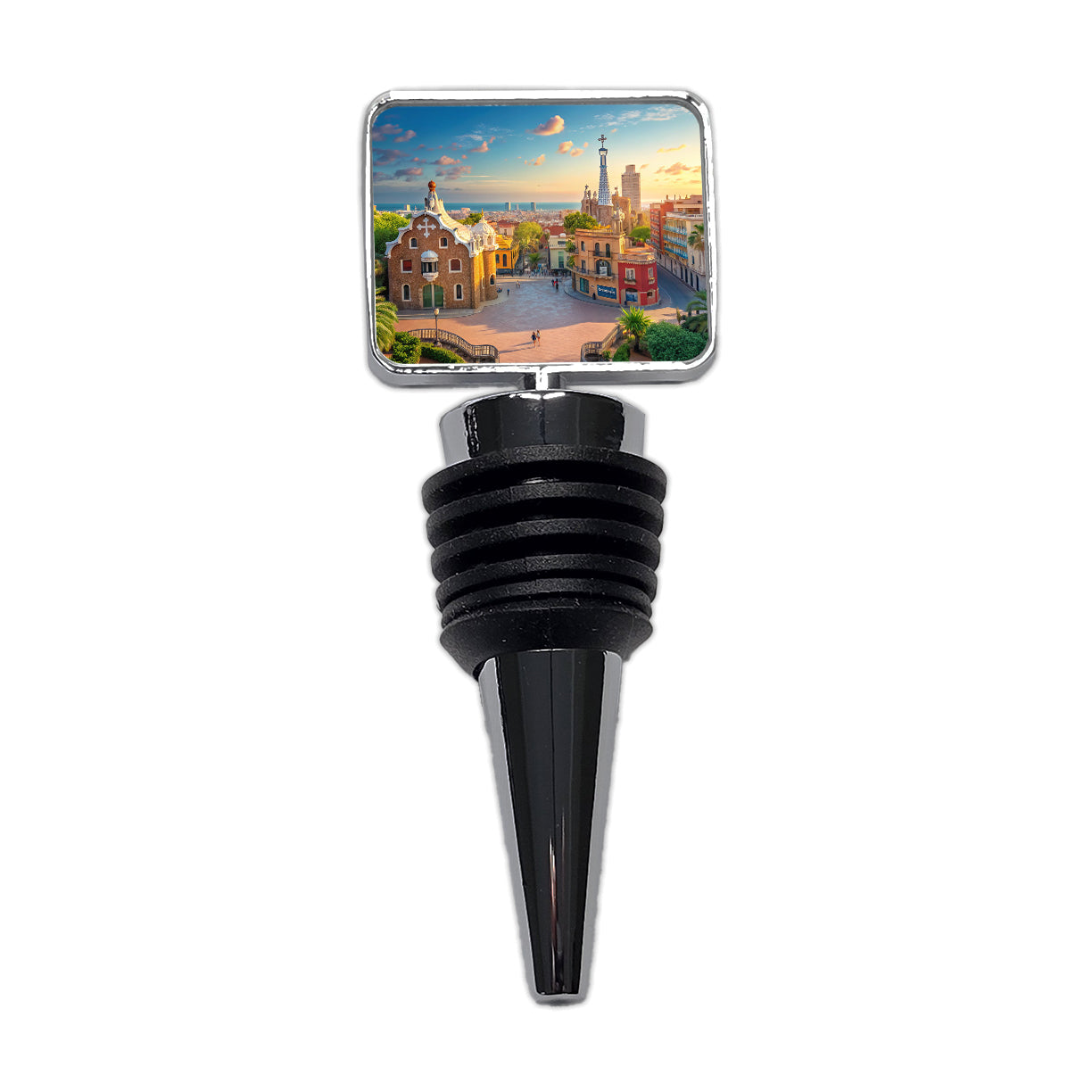 Barcelona Spain Ocean Wine Bottle Stopper