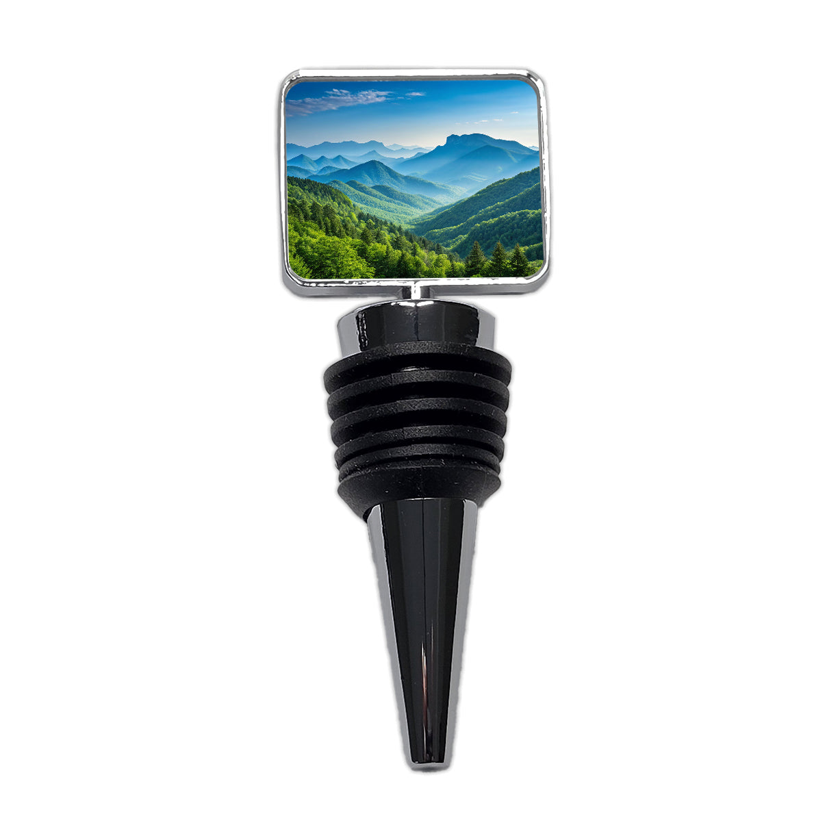 Breathtaking Mountain Views Forest Wine Bottle Stopper