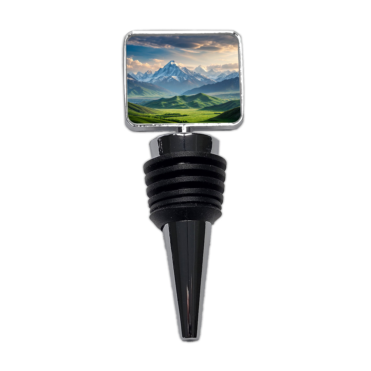Breathtaking Mountain Views Snow Meadow Wine Bottle Stopper
