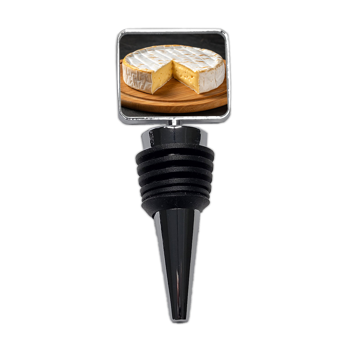 Brie Cheese Wheel Wine Bottle Stopper