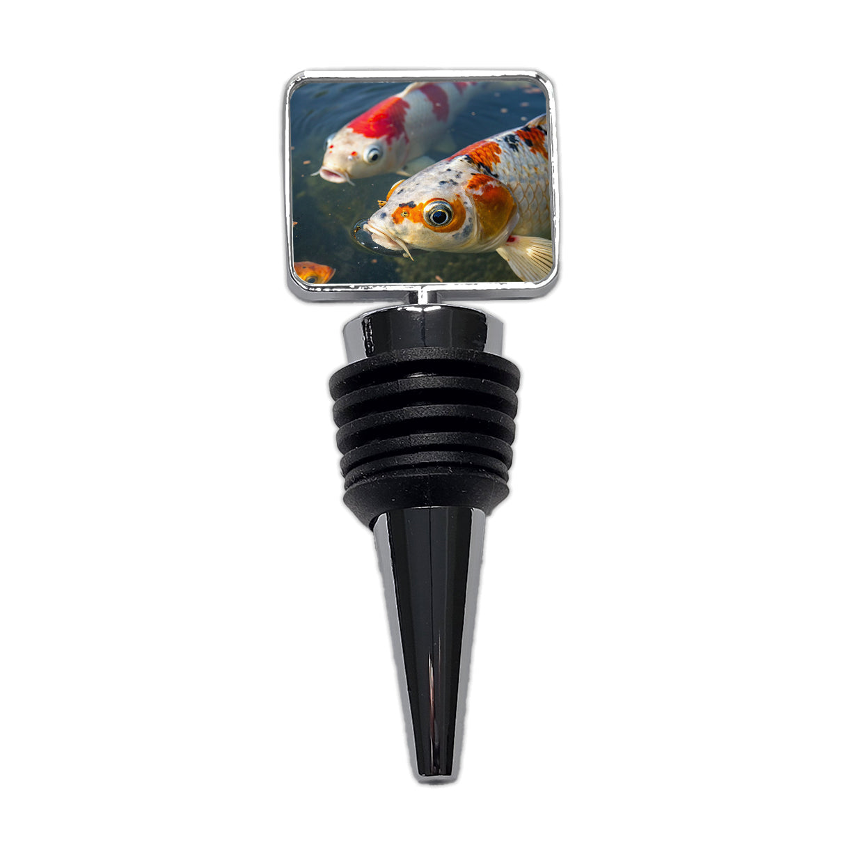 Koi Fish Eyes Close Up Pond Wine Bottle Stopper