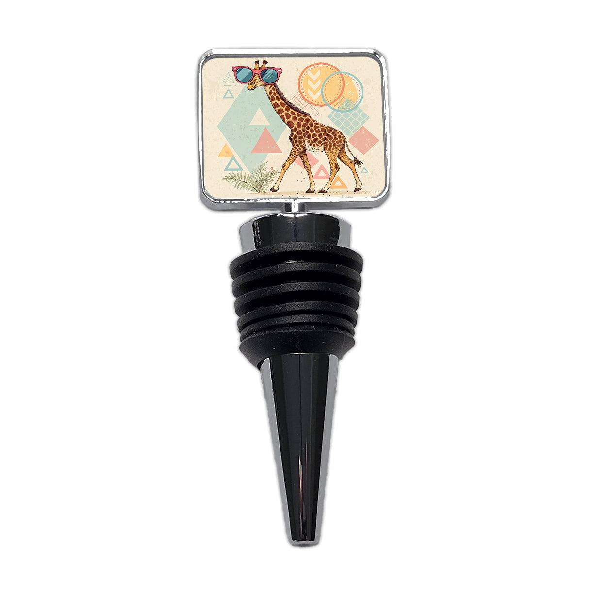 Cool Giraffe Wearing Sunglasses Funny Wine Bottle Stopper