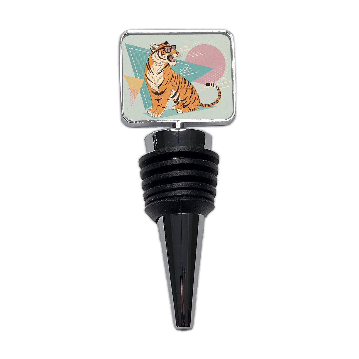Cool Tiger Wearing Sunglasses Wine Bottle Stopper