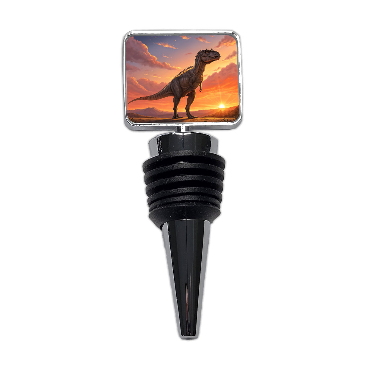 Giganotosaurus Sunset Dinosaur Wine Bottle Stopper