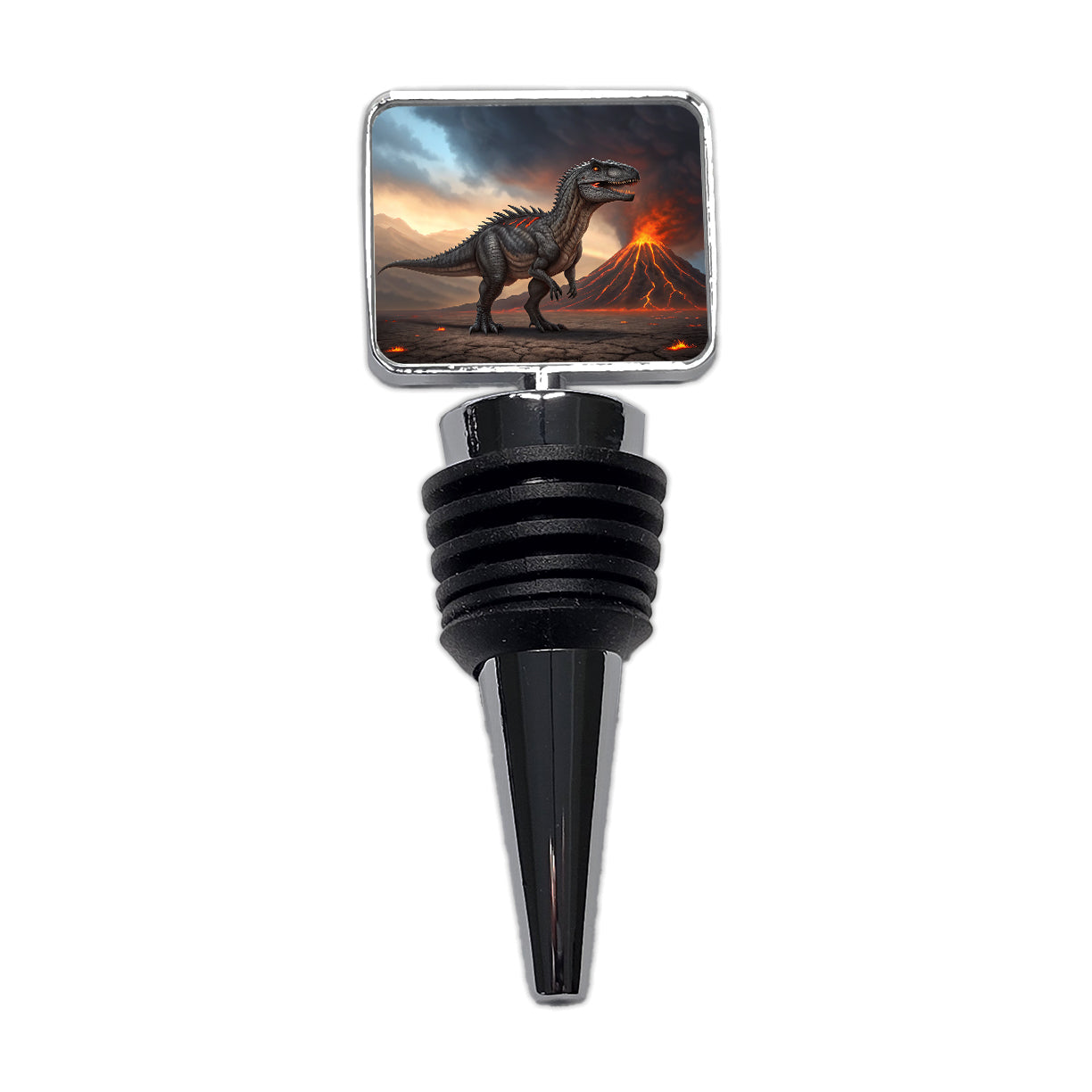 Giganotosaurus Volcano Lava Dinosaur Wine Bottle Stopper