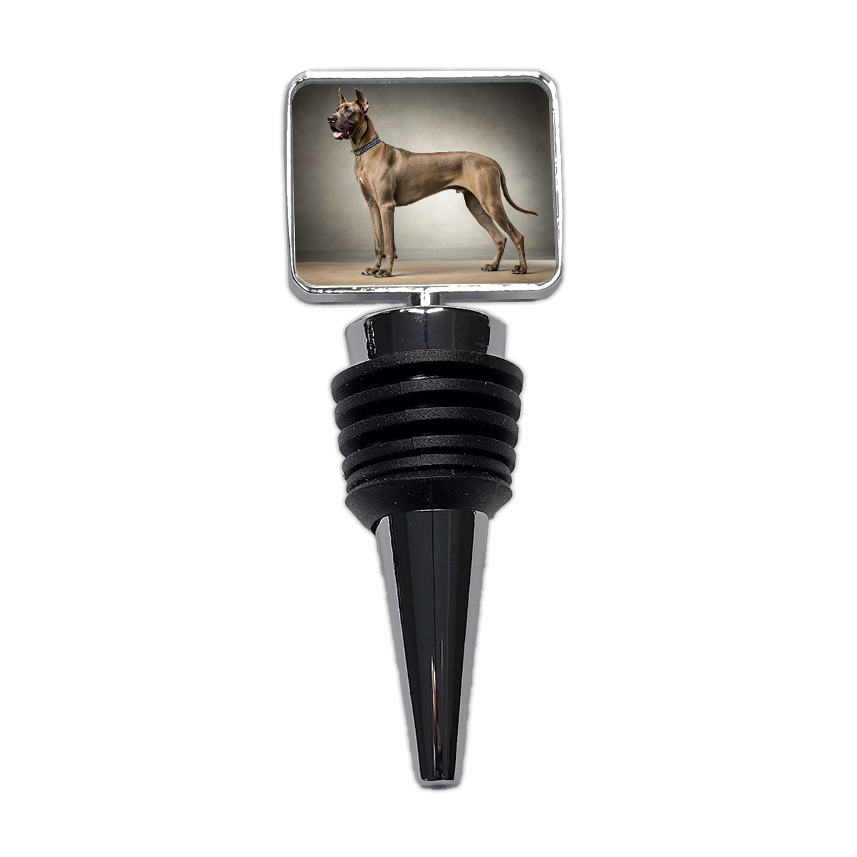 Great Dane Standing Photo Wine Bottle Stopper