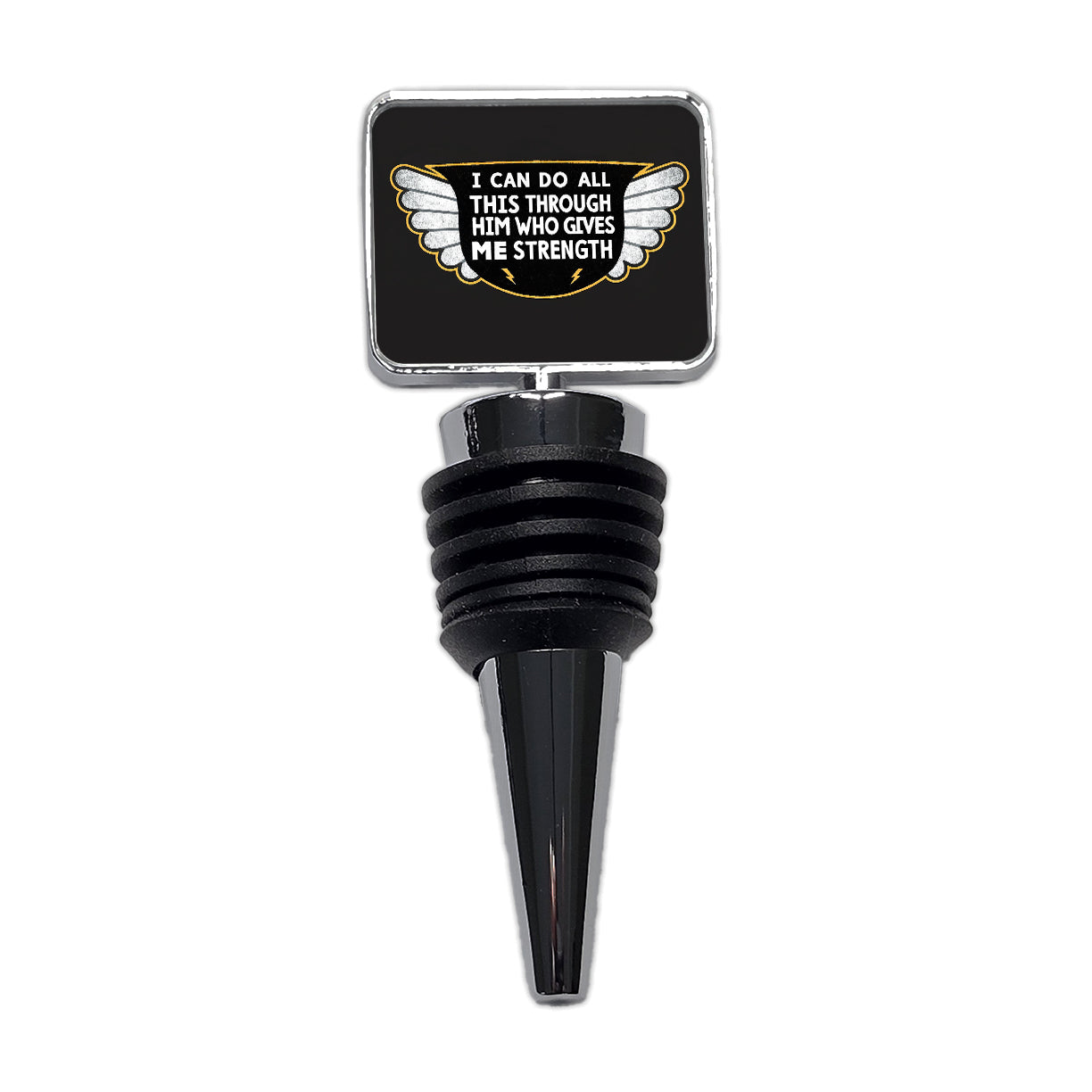 I Can Do All This Through Him Who Gives Me Strength Bible Verse Wine Bottle Stopper
