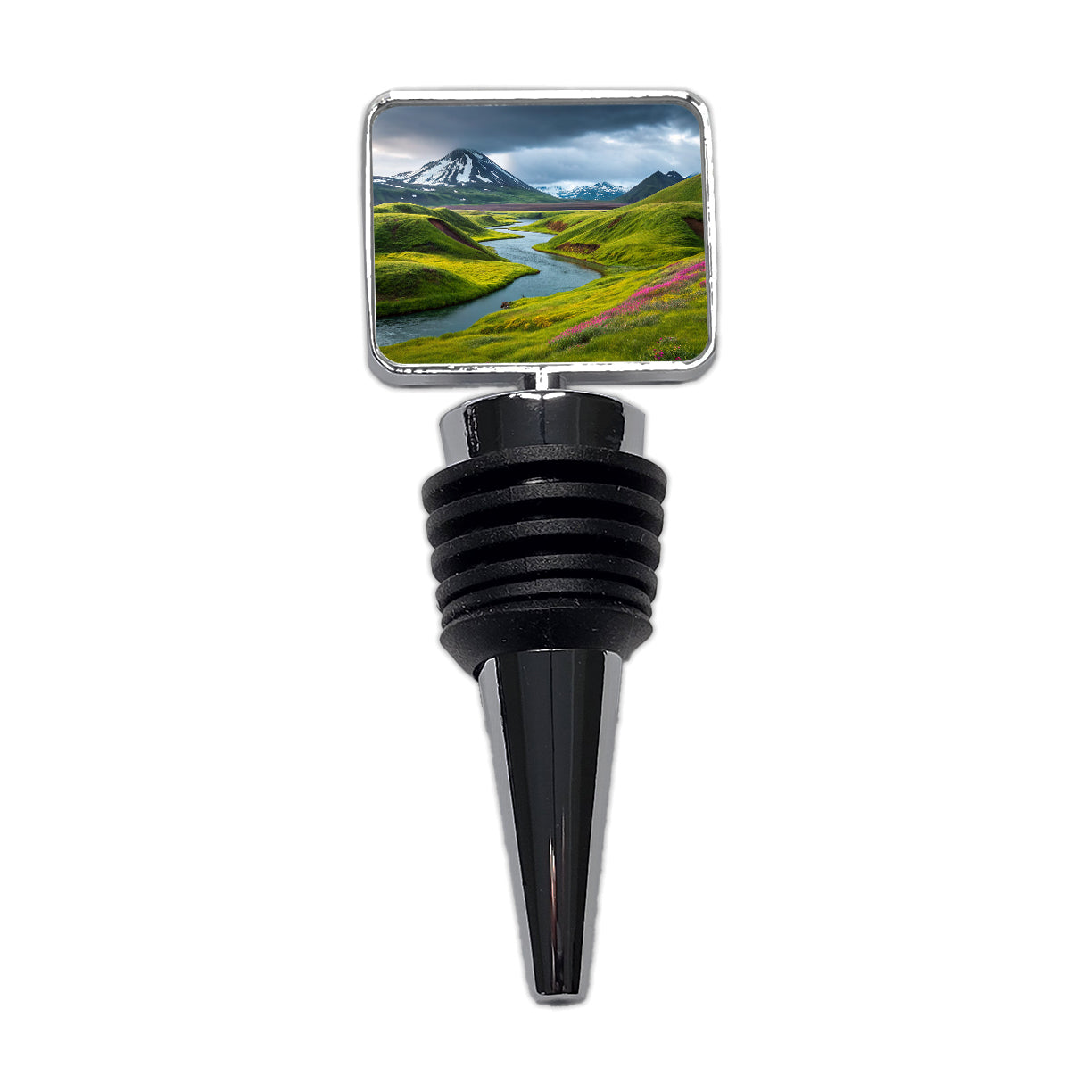 Iceland Beautiful Mountains Wine Bottle Stopper
