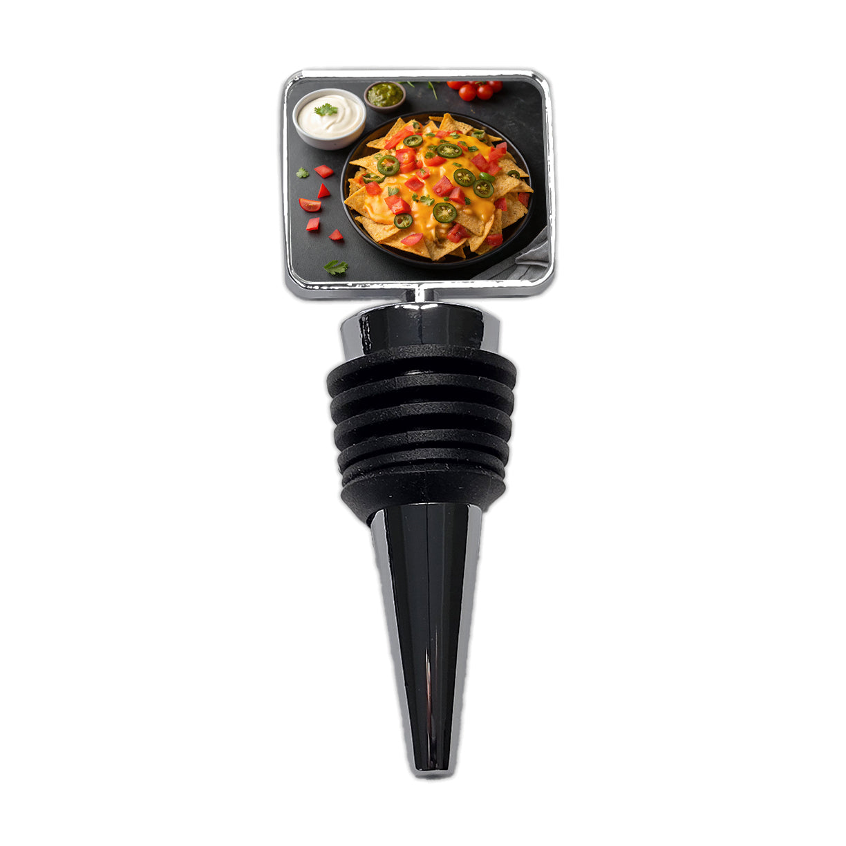 Nachos Chips Salsa Cheese Mexican Wine Bottle Stopper