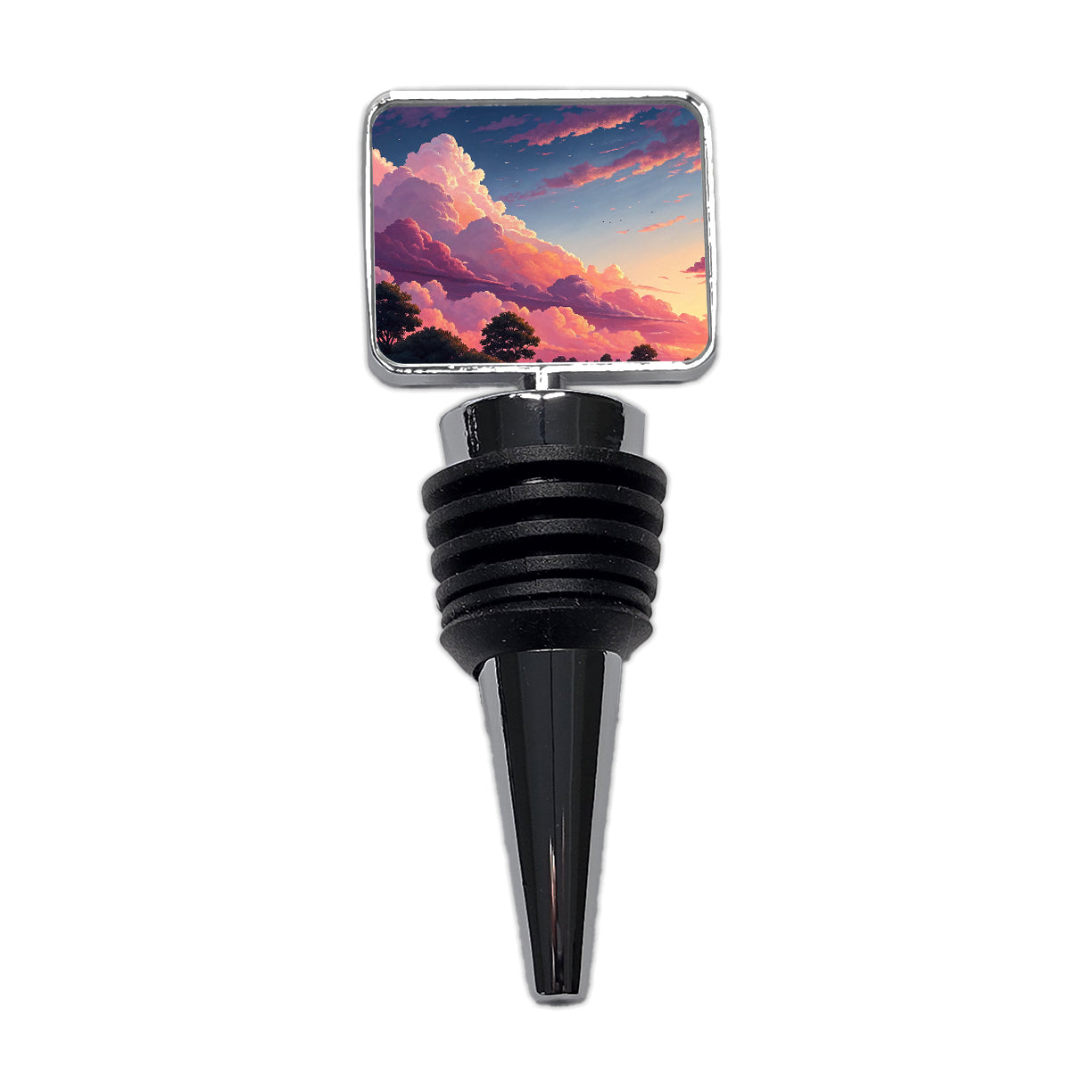 Painterly Sky Anime Clouds Wine Bottle Stopper