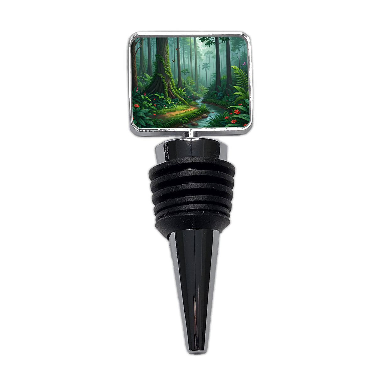 Rain Forest Beautiful Stream Wine Bottle Stopper