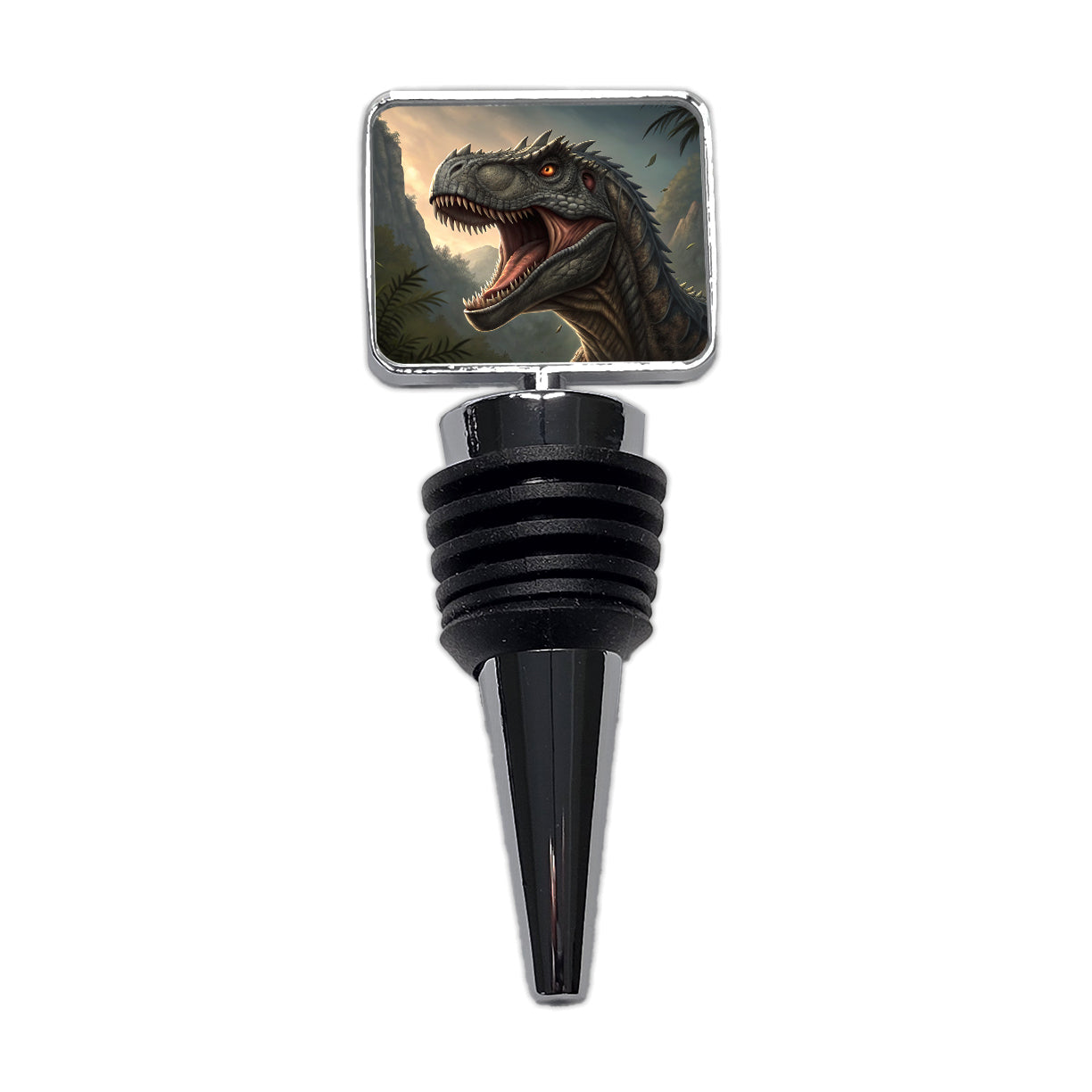 Roaring Allosaurus Dinosaur Wine Bottle Stopper