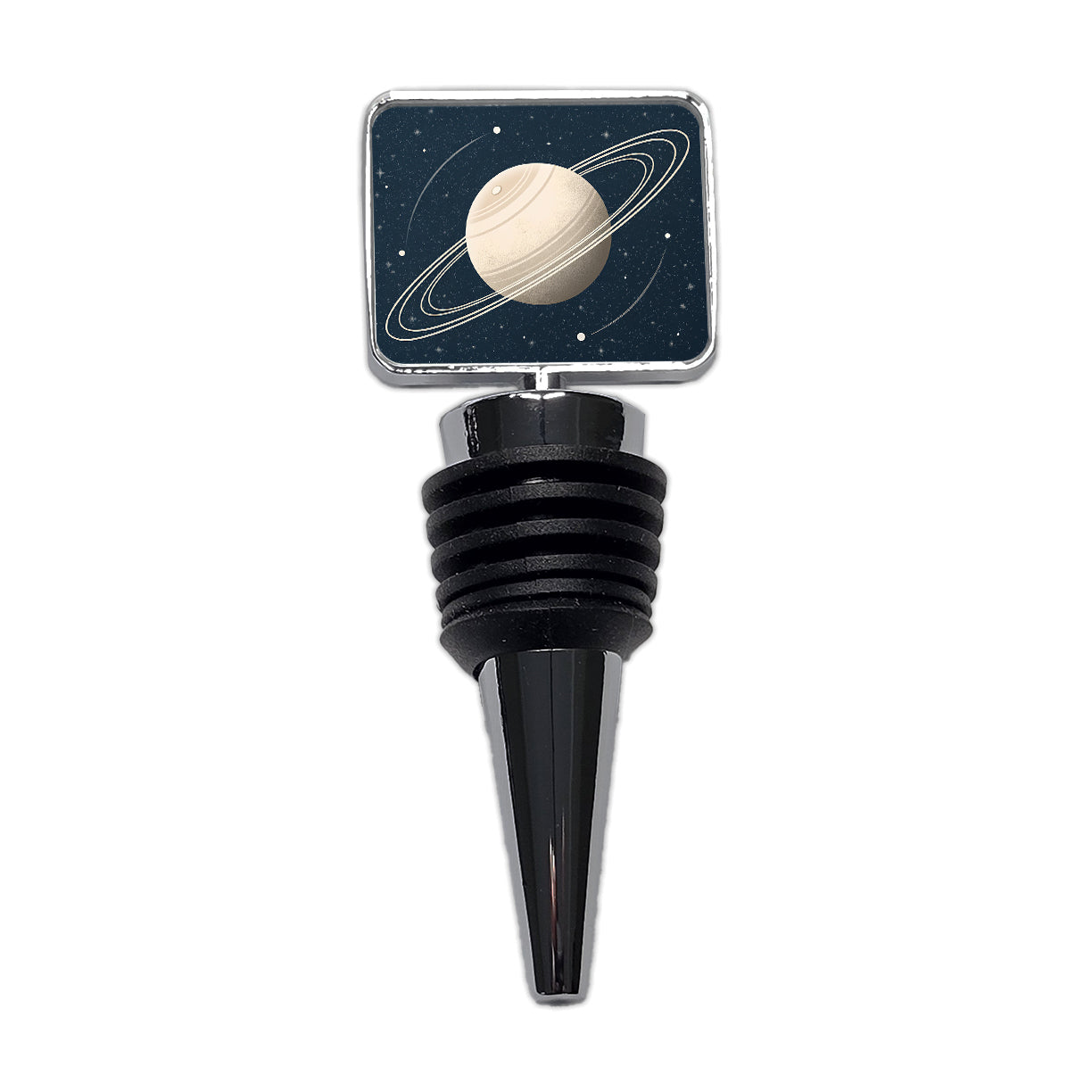 Saturn Planet Rings Space Wine Bottle Stopper